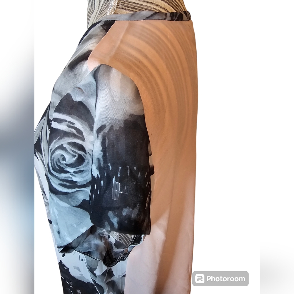 American Eagle Outfitters women's gray,black,peach short-sleeved top size XL - Picture 5 of 7